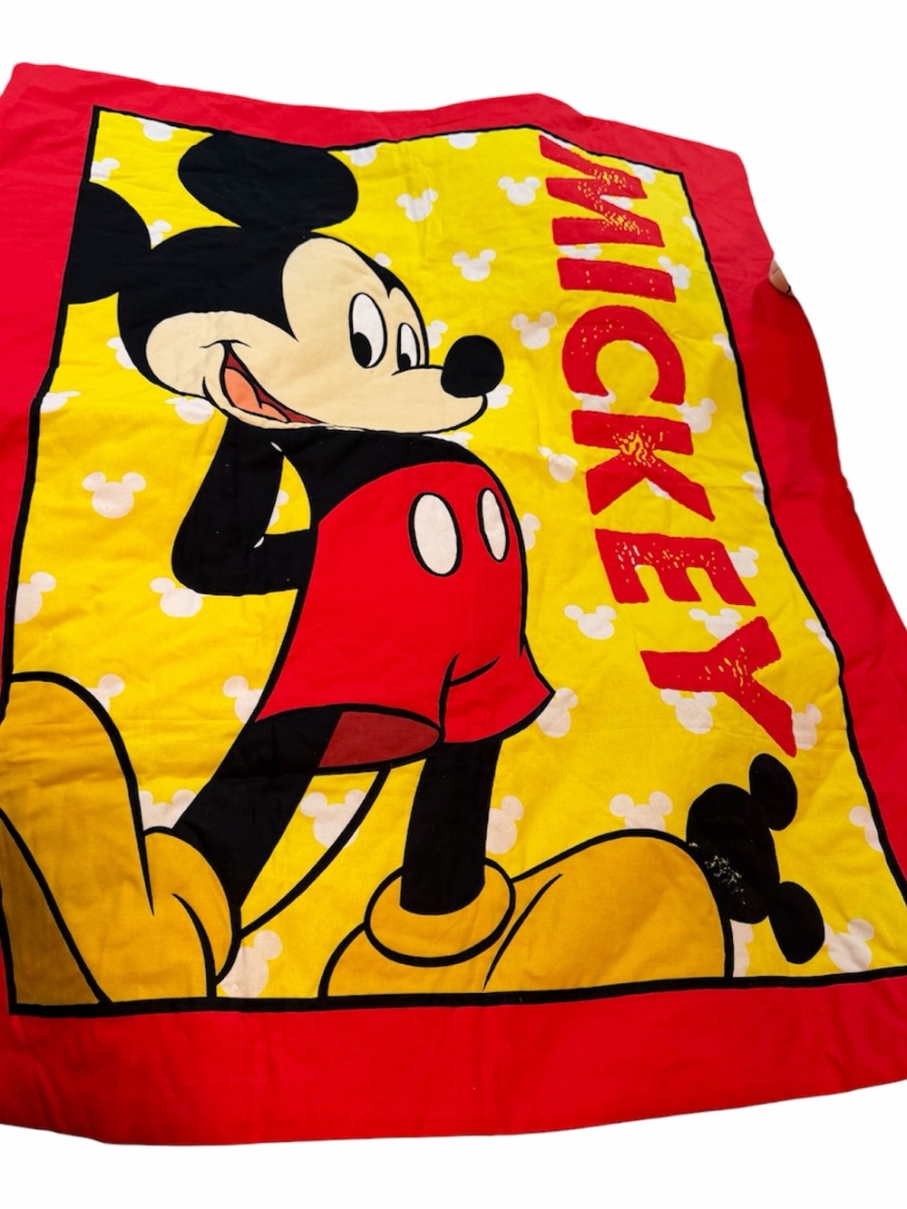 Disney Mickey Mouse Red Yellow Black Graphic Throw Blanket